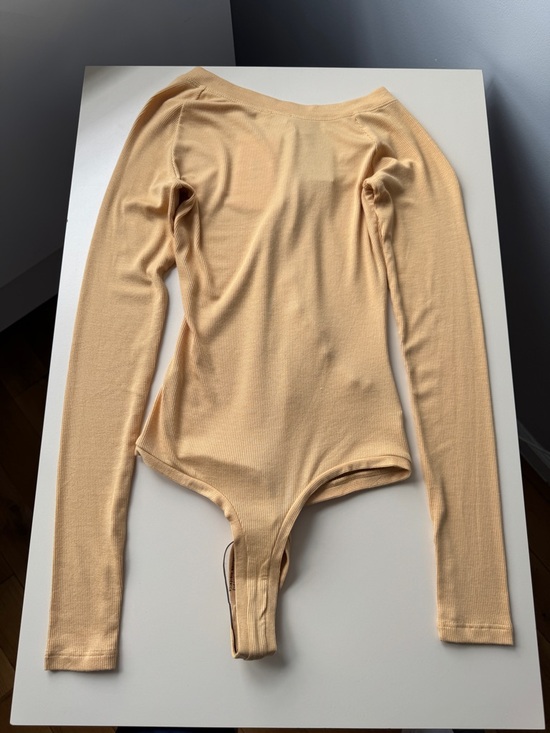 NWT ALIX NYC Purdy asymmetric ribbed stretch-modal jersey bodysuit size M - Picture 4 of 16